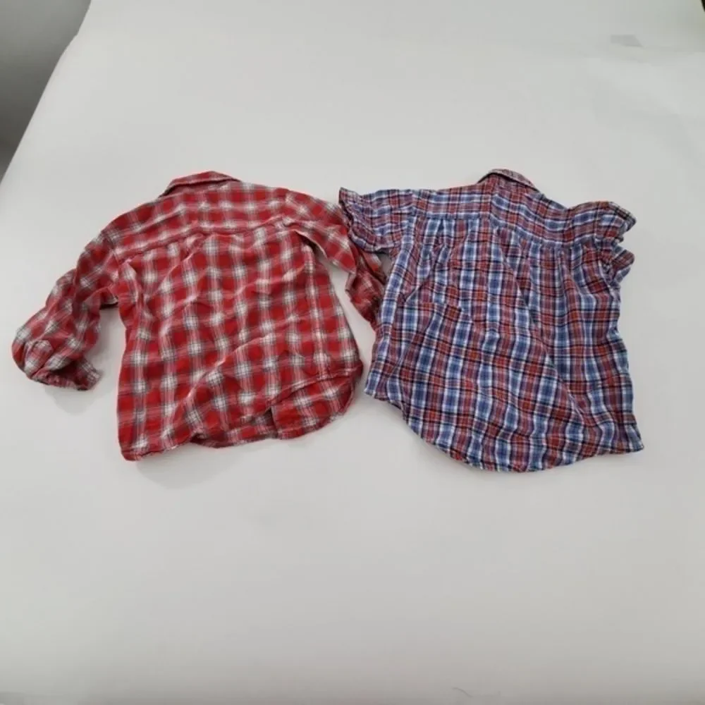 Boys Lot of 2 Shirt‎ Size 3T Plaid Carters Oshkosh